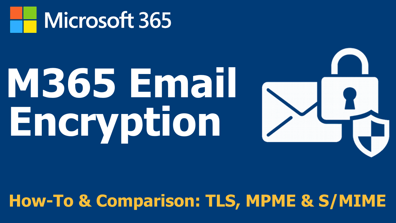 M365 Email-Verschlüsselung - TLS, MPME, S/MIME