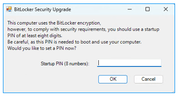 Startup PIN is forced on Windows logon